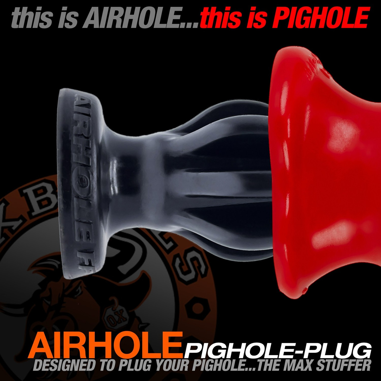 OXBALLS Airhole PigHole ball stretcher platinum silicone plug tunnel gaping