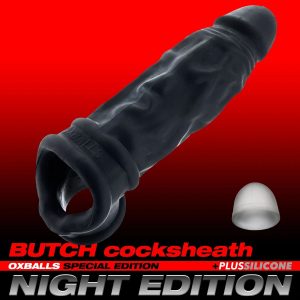 BUTCH NIGHT EDITION velvet-soft cocksheath PLUS+silicone NIGHT BLACK