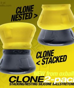 CLONE DUO 2-pack funnel-stack ballstretchers OXBALLS LIQUID PLATINUM SILICONE