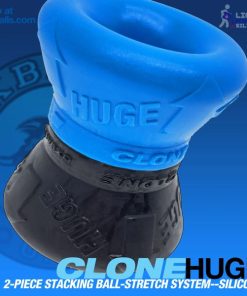 CLONE DUO MAX 2-pack jumbo funnel-stack ballstretchers OXBALLS LIQUID PLATINUM SILICONE