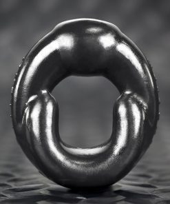 GRIP hugger soft-padded lifter-cockring PLATINUM SILICONE hand poured BLACK