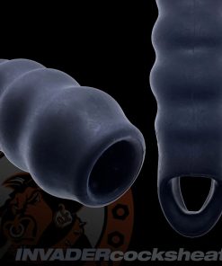 INVADER humpity open-end velvety plus+SILICONE rubbery cocksheath