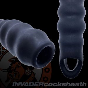 INVADER humpity open-end velvety plus+SILICONE rubbery cocksheath