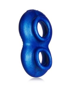 JUICY DUO wide-base 2-hole cock+ball ring OXBALLS LIQUID PLATINUM SILICONE