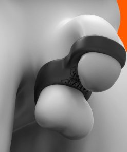 MEATBALLS dick/balls lockdown chastity OXBALLS LIQUID PLATINUM SILICONE BLACK