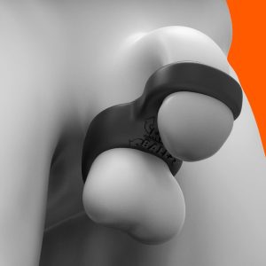 MEATBALLS dick/balls lockdown chastity OXBALLS LIQUID PLATINUM SILICONE BLACK