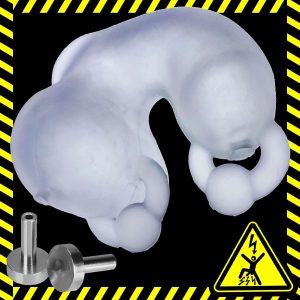 MEATLOCKER ELECTRO bigger-dick velvet-smooth chastity with electro contacts OXBALLS