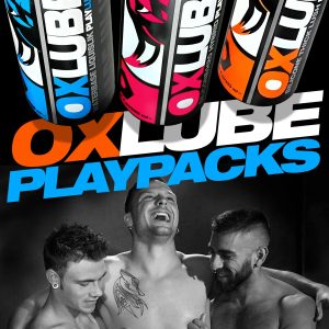 OXLUBE PLAYPACK & MAXPACKS: 3-pack: bottle SILICONE + bottle HYBRID + bottle WATERBASE...all three 50% OFF