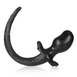 PUPPY TAIL hand poured liquid silicone, made in Los Angeles buttplug+wagger textured tail...the BEST tail! BLACK