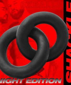 SHACKLE double link'd cock/ball rings plus+SILICONE™ special edition NIGHT