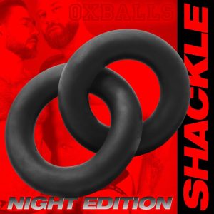 SHACKLE double link'd cock/ball rings plus+SILICONE™ special edition NIGHT