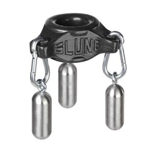 SLUNG squeeze style carabiner-clip hang-weights ballstretcher OXBALLS LIQUID PLATINUM SILICONE black