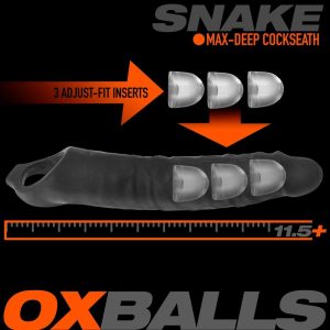 SNAKE cocksheath 11+ inch....includes 3 adjustFIT™ custom-fit inserts OXBALLS