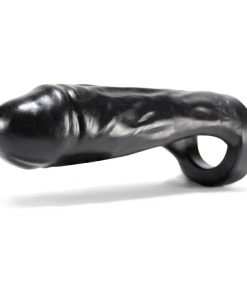THUG veiny-thick DP penetrator strap-on OXBALLS LIQUID PLATINUM SILICONE black