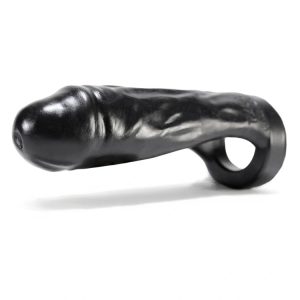 THUG veiny-thick DP penetrator strap-on OXBALLS LIQUID PLATINUM SILICONE black